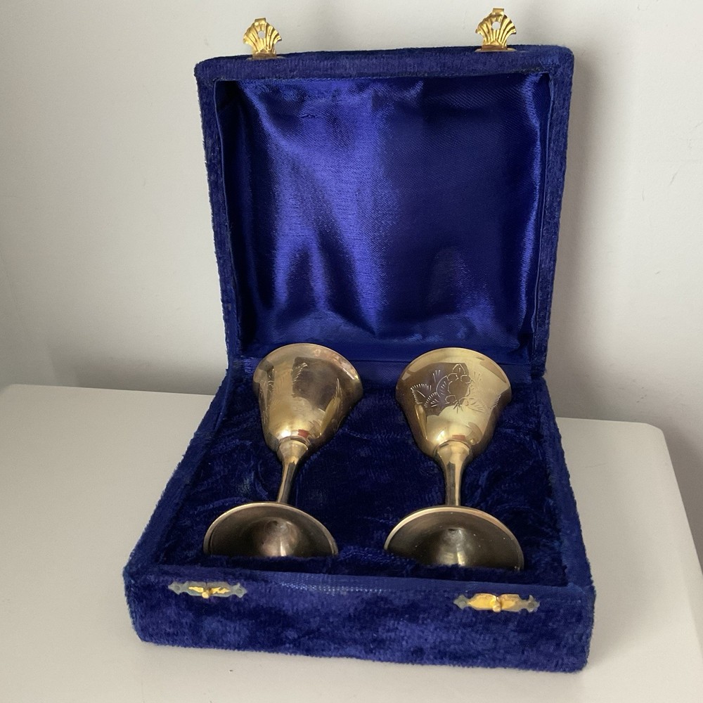 Vintage Boxed Small Goblets EPNS