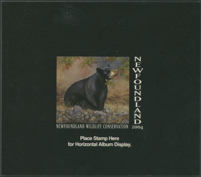2004 CANADA-NEWFOUNDLAND & LABRADOR. CONSERVATION, BLACK BEAR, VD.#NLW11