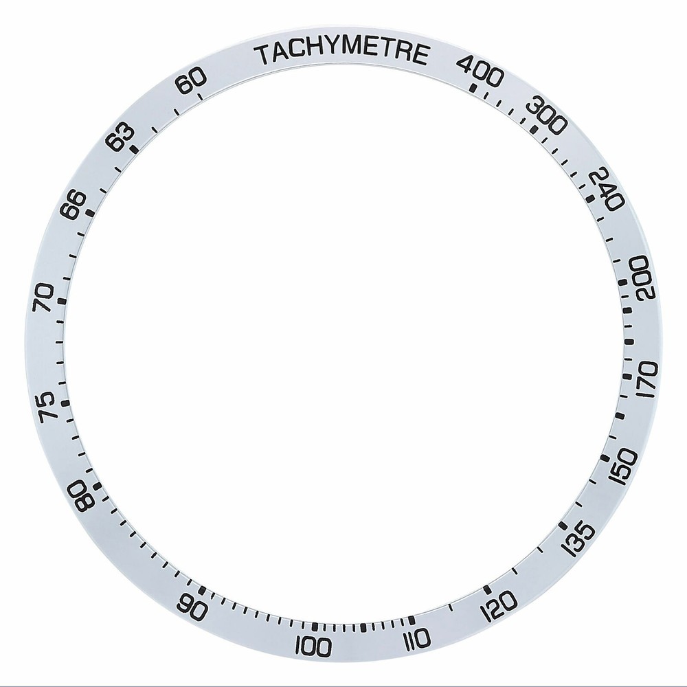 REPLACEMENT BEZEL INSERT SILVER FOR WATCH 40.90MM X 35.30MM