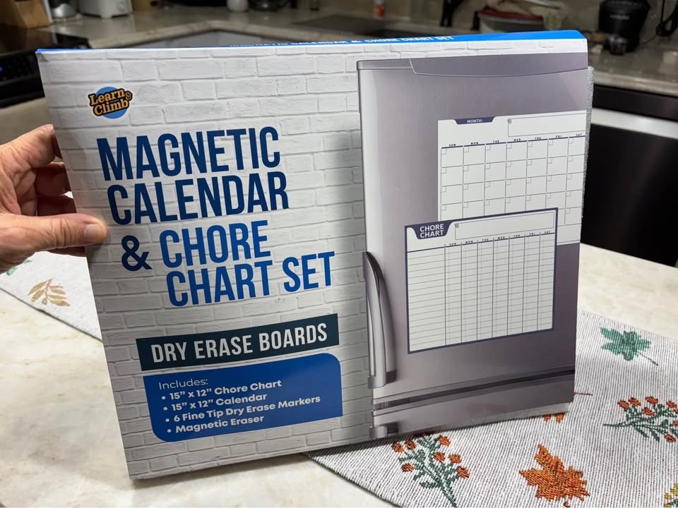 Magnetic Calendar and Chore Chart Set - includes 6 markers!