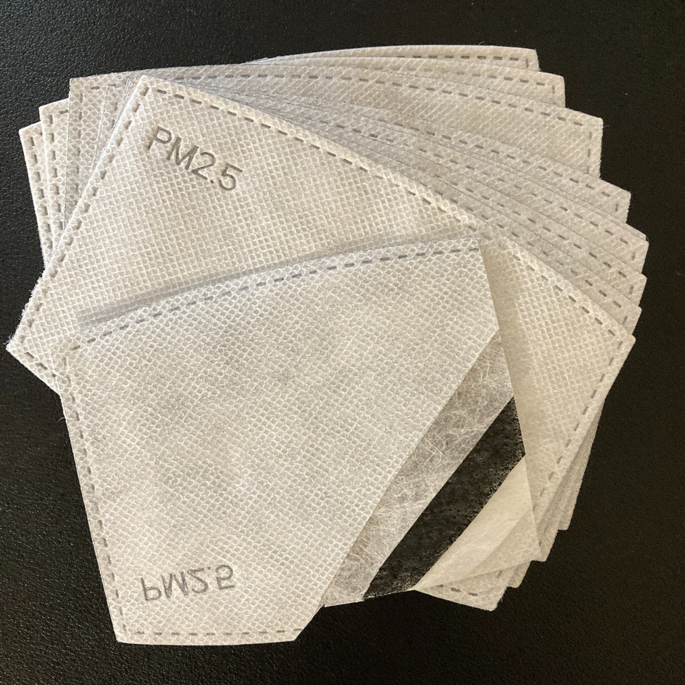 10 Pack PM2.5 5 Layer Carbon Super Fresh Air Face Mask Filter Replacements