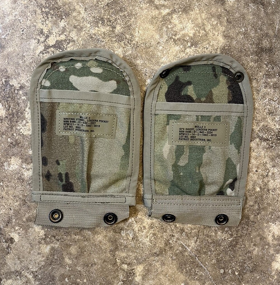 USGI Molle II Leaders Pocket Admin Pouch Set - GPS & Utensil Insert OCP Multicam