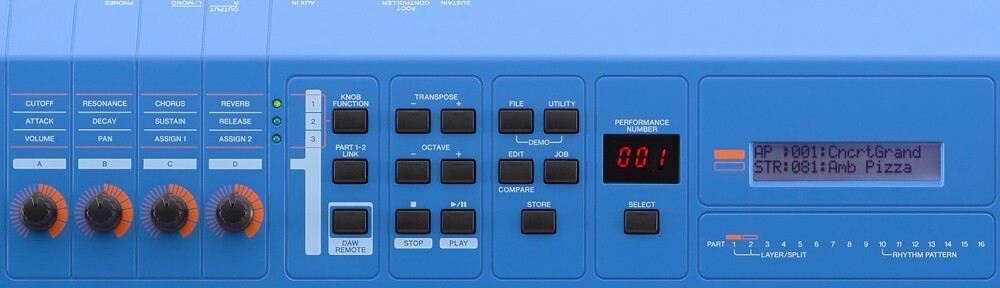 Yamaha MX61 Music Synthesizer - Blue