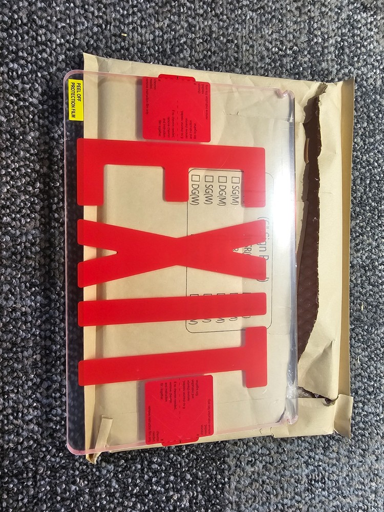 EELP EDG-UN-R2-A-EM-SD LED Edge Lit Exit Sign Single/Double Face Red Letters