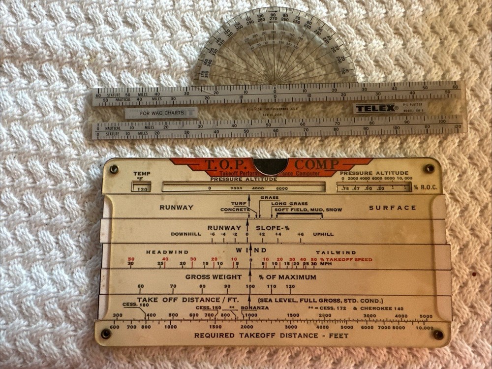 Vintage Takeoff Performance Computer Dated 1971