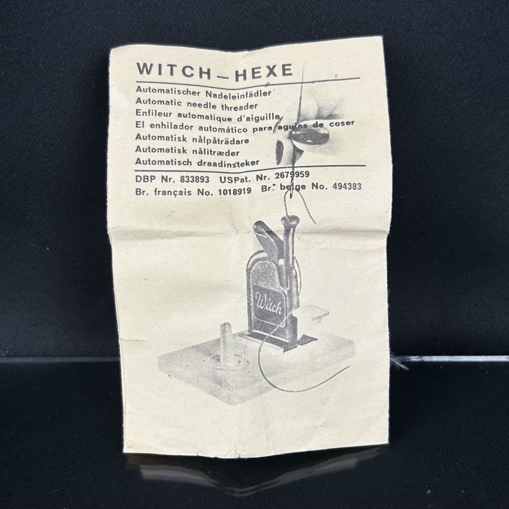 Vintage Witch Automatic Needle Threader with Instructions Made in Germany