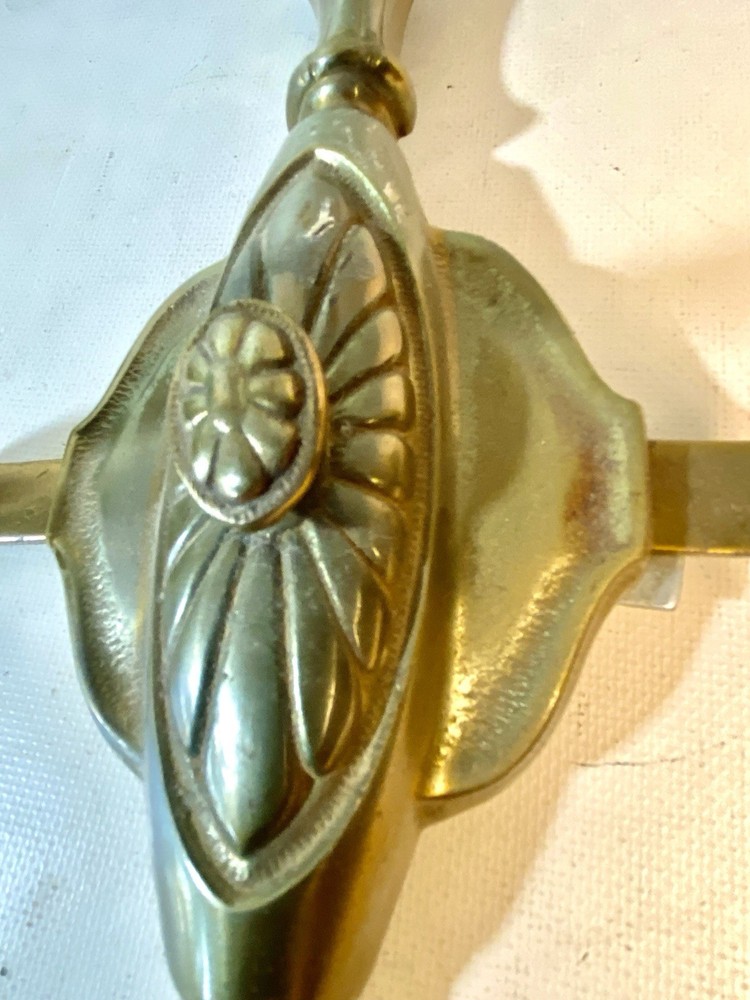 SET OF THREE VINTAGE WALL SCONCES- TWO SINGLE ONE DOUBLE - RESTORED