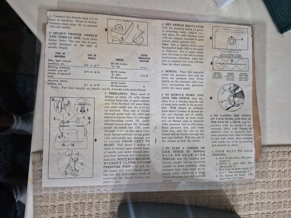 Vintage Sew Easy Model 43 Single thread sewing machine