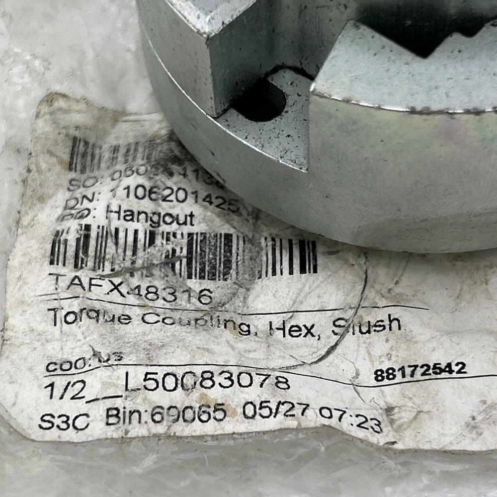 NOS Taylor X48316 Torque Coupling, Hex, Slush