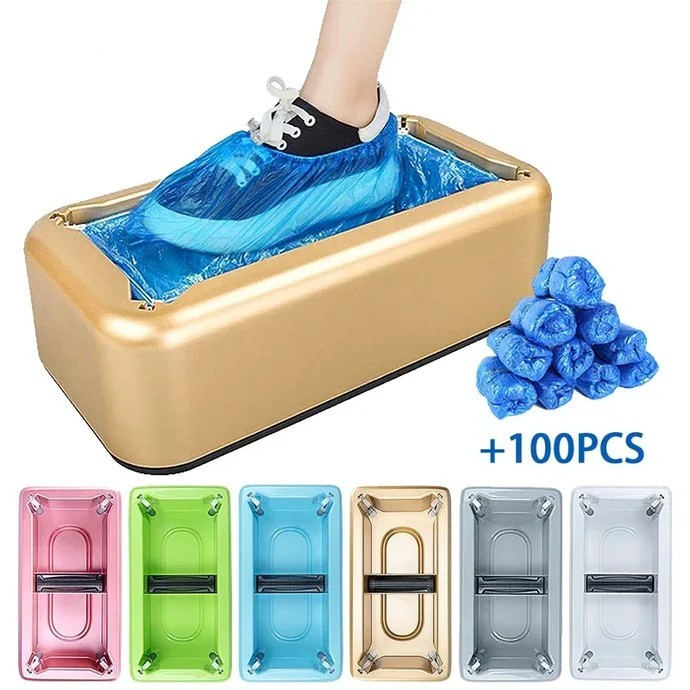 Automatic Shoe Cover Dispenser Machine with 100pcs Disposable PE Covers