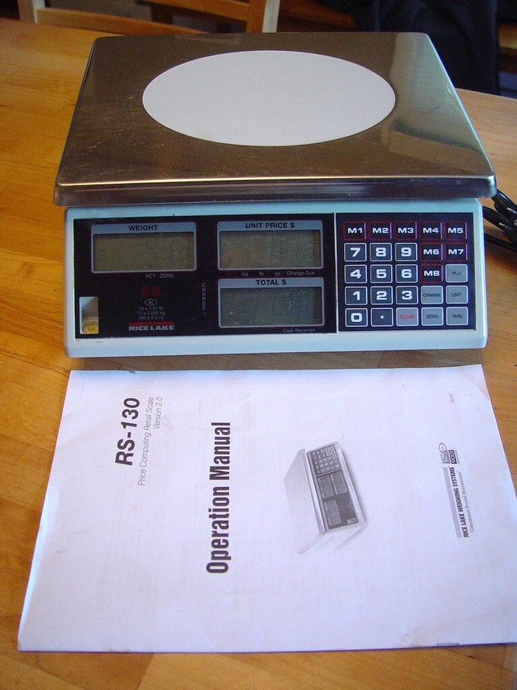 RICE LAKE RS-130 PRICE COMPUTING RETAIL SCALE