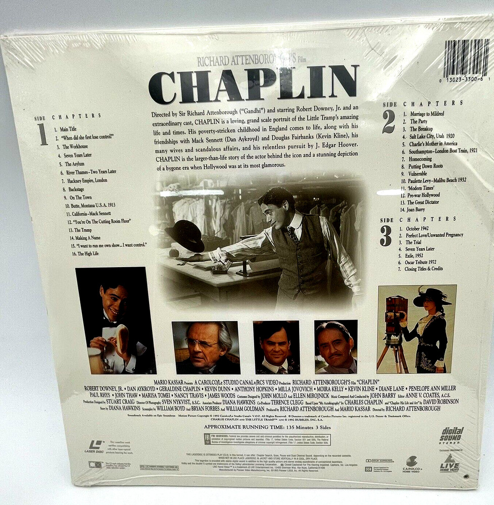 Richard Attenborough's Chaplin Wide Screen 2 Disc Laser Set