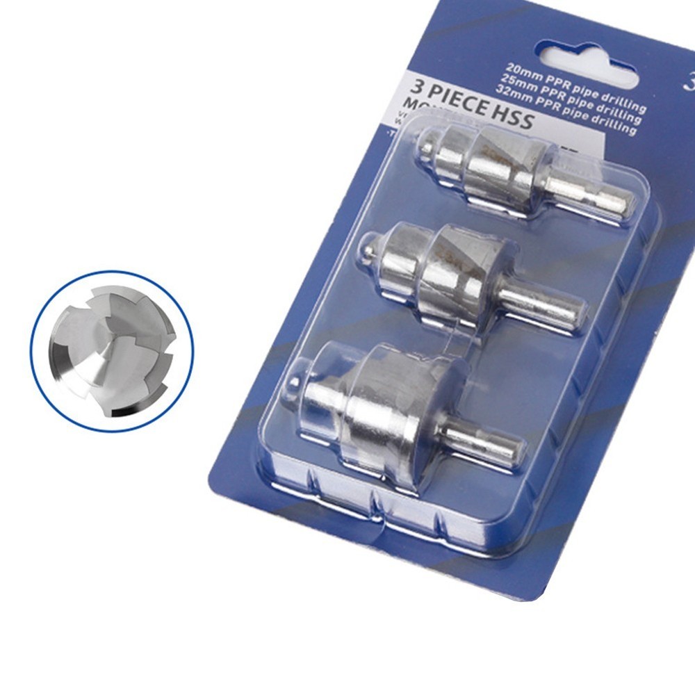 3PCS Lifting Drill Set with 6 35mm Hex Shank for PPR Pipe Compatibility