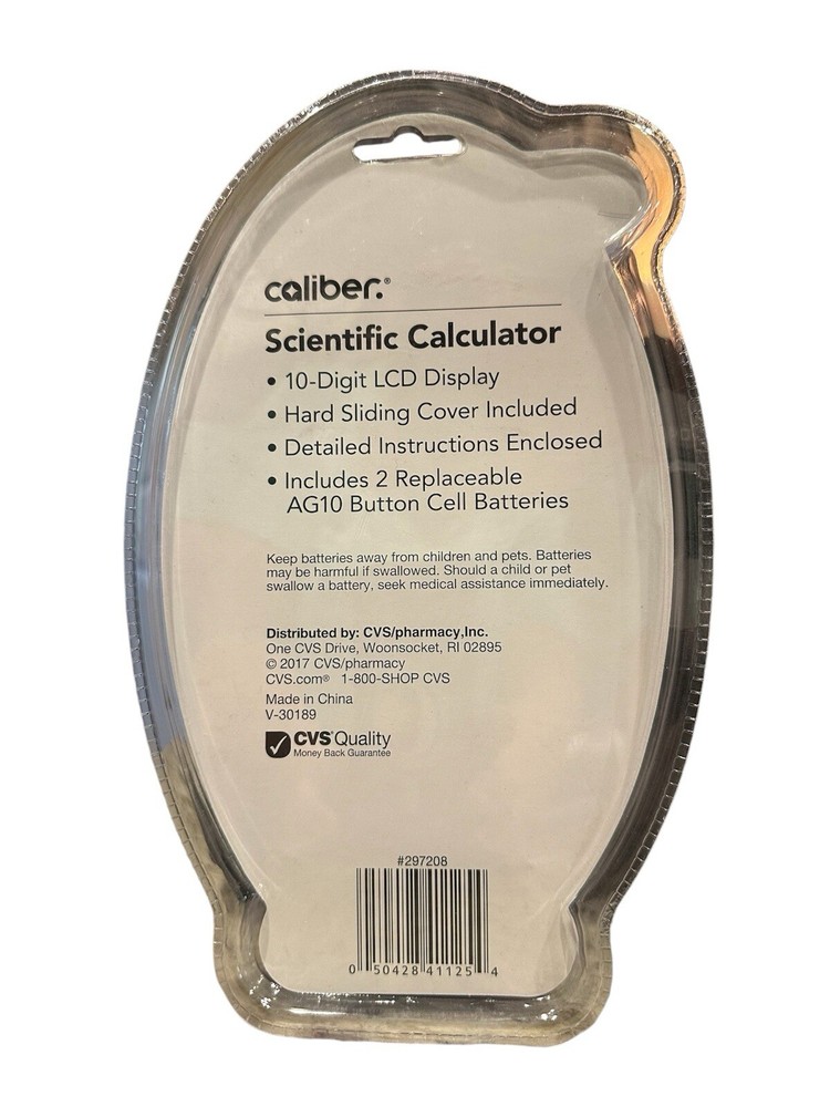 CVS Scientific Calculator Caliber 10 Digit LCD Display 240 Functions