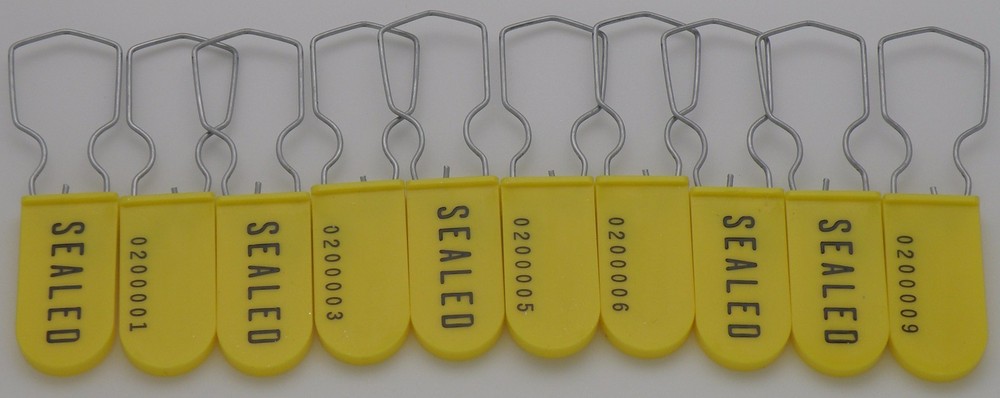 Electric Utility Meter Tamper Evident Padlock Security Tag Seal Yellow 10 Pack