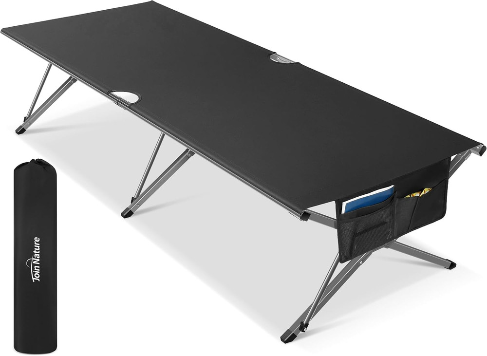 Oversized Camping Cot Foldable for Adults - Upgraded Version Easy-To-Assemble Sl
