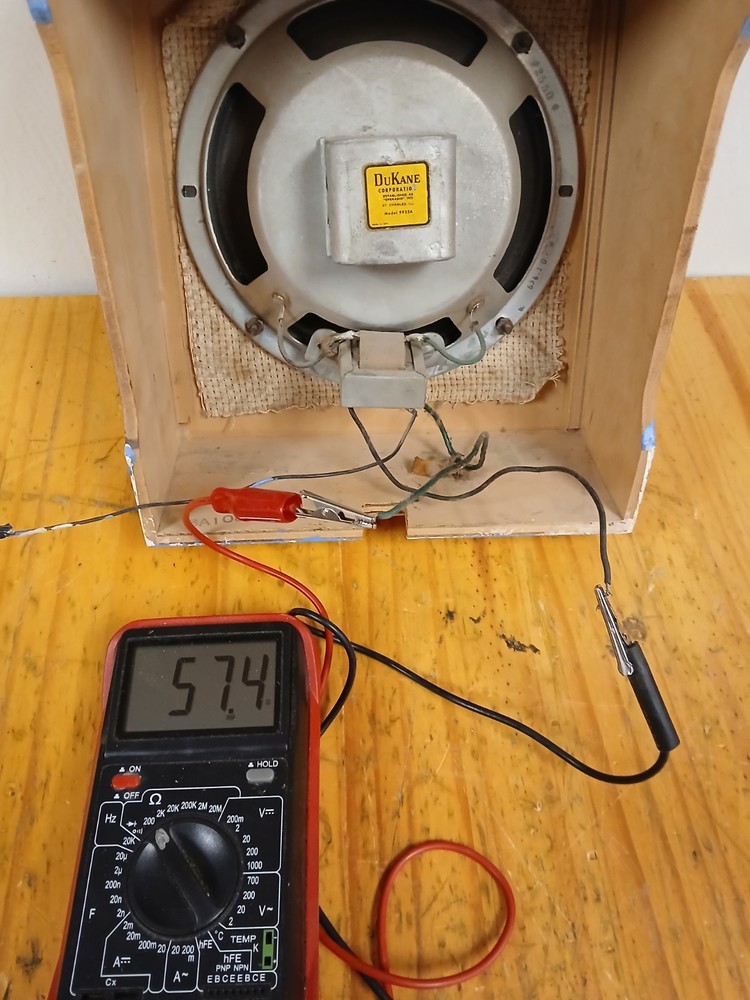 Dukane 9" Speaker in Wooden Enclosure Nice