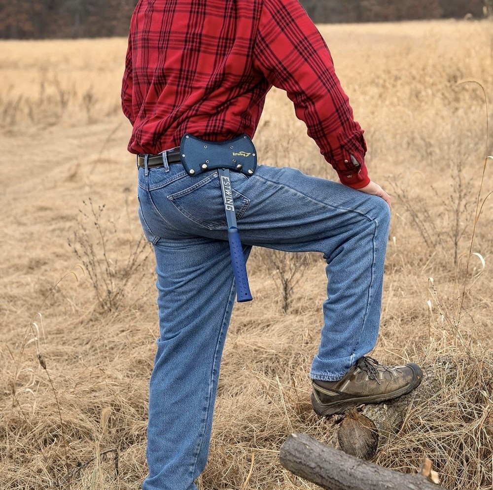 ESTWING EBDBA 16.5" BLACK EAGLE DOUBLE BIT CAMP AXE, SHOCK REDUCTION, SHEATH