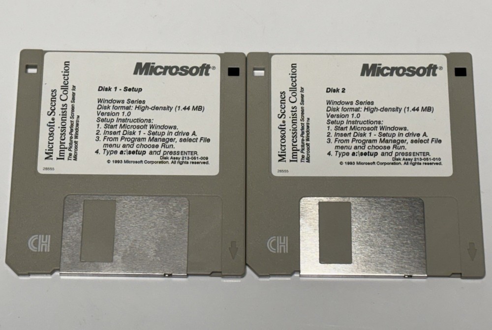 Microsoft 100% Complete Scenes Impressionists Collection Screen Savers Big Box