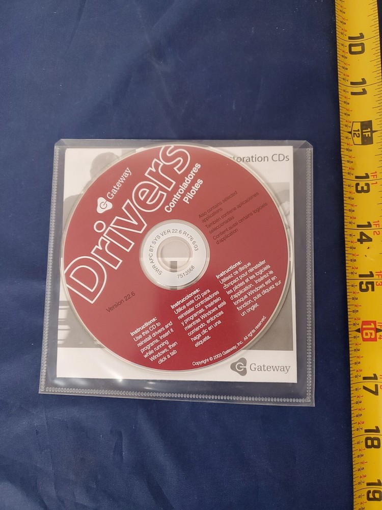 Gateway Drivers Controlafores Pilotes, Version 22.9, 7513753, Year Of 2003