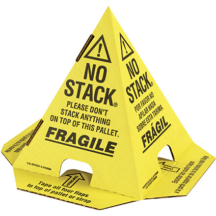 High-Visibility Warning: 50-Pack Yellow/Black Pallet Cones - Multilingual