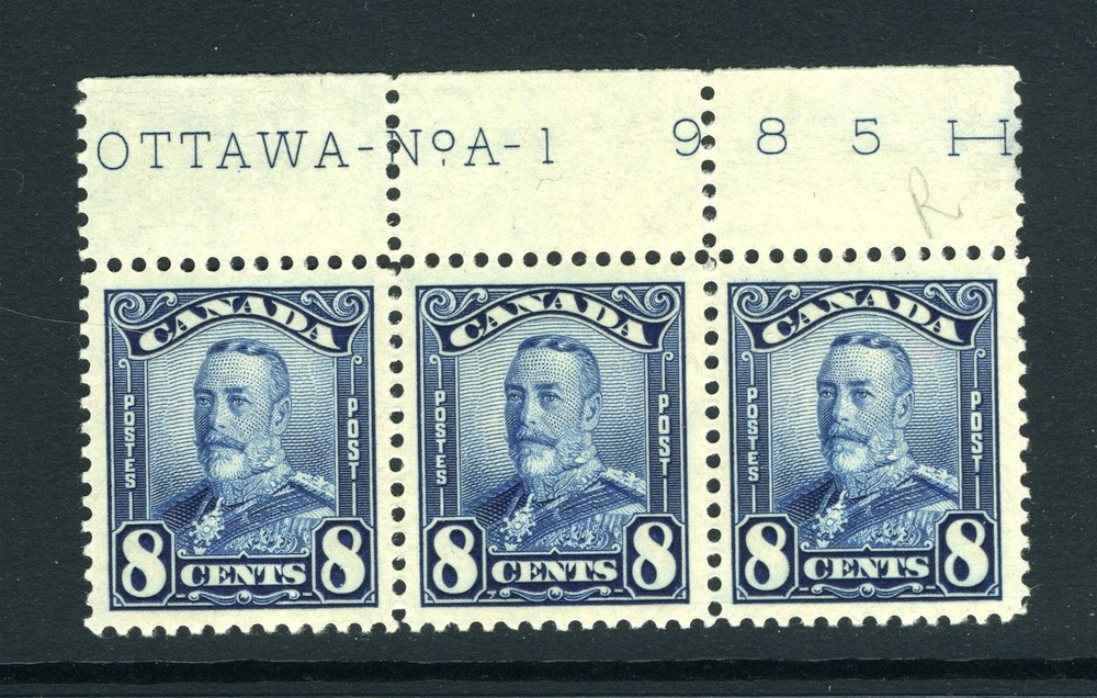 CANADA Scott 154 - SNH - Upper Plate 1 - 8¢ Blue King George V Scroll (.017)