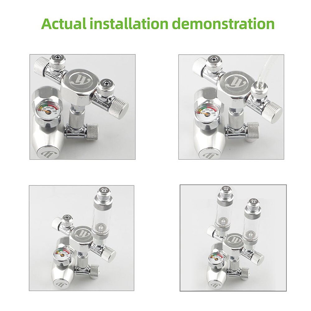 Aquarium CO2 Splitter Regulator for Multiple Fish Tanks with Adjustable Flow Con