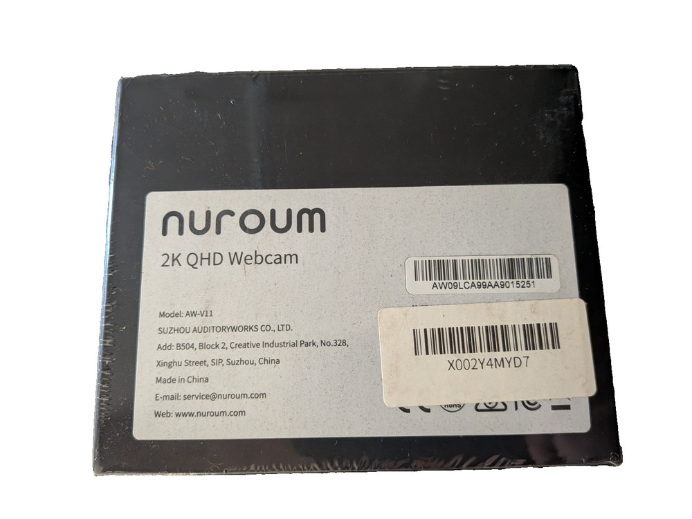 Nuroum 2K QHD Webcam model AW-V11 - Windows / Chrome / Mac / Android