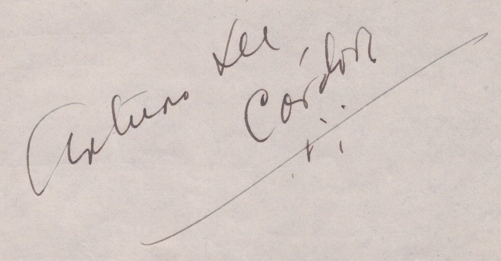 ARTURO DE CORDOVA - DOCUMENT DOUBLE SIGNED 07/02/1946