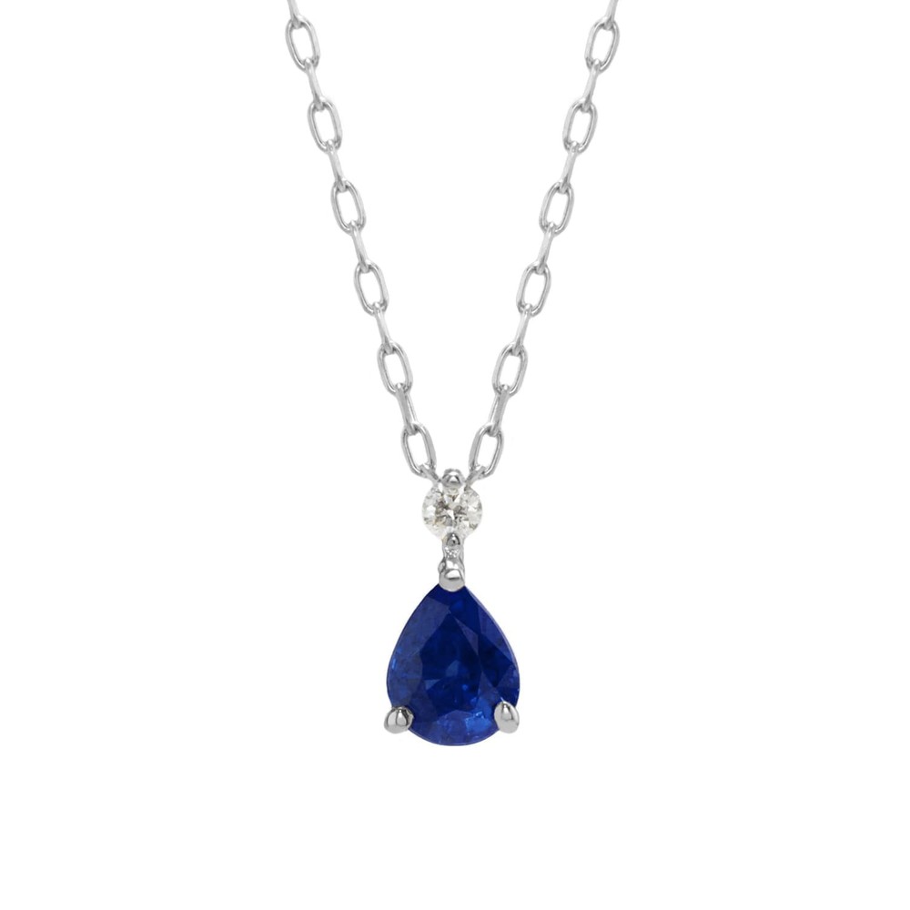 Una Royal Blue Sapphire Necklace / c0077sr