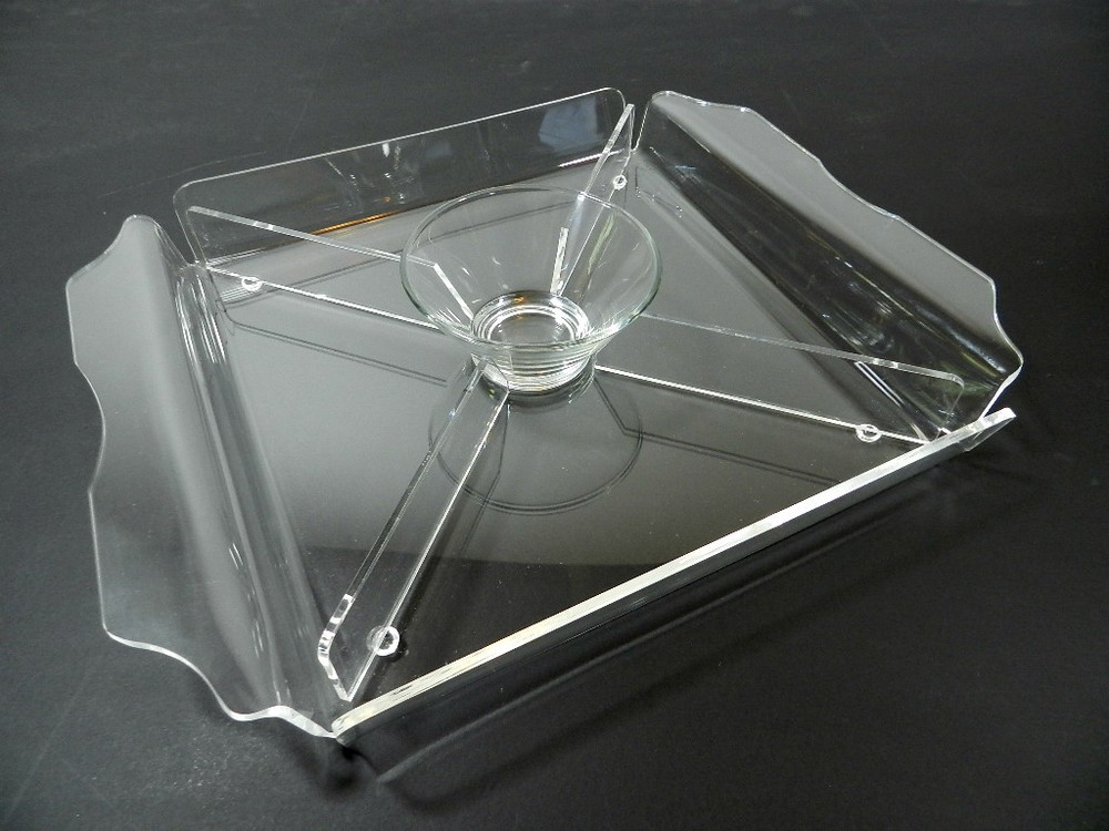 Lucite Clear Serving Tray MCM