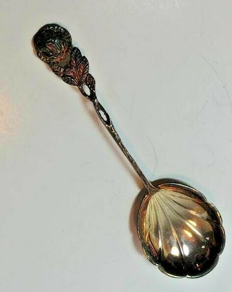 Antique Rose Sugar Shell Antiko 90 Silver Plate Germany