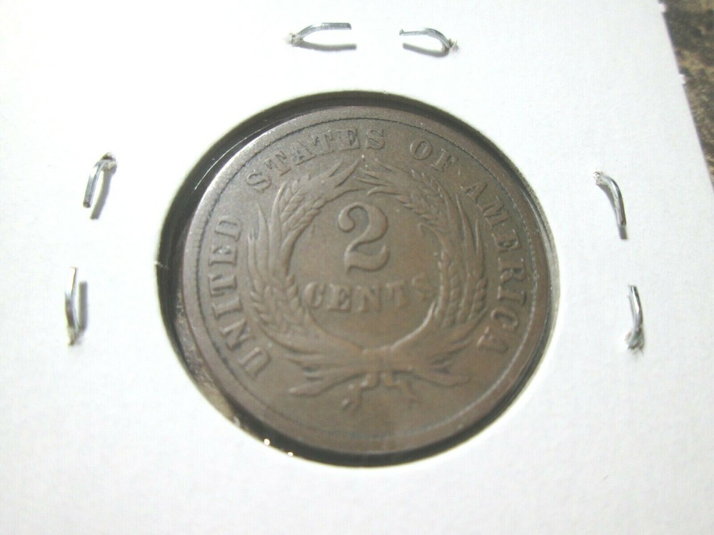 1868 2 CENT RARE RE-CUT DATE 36B