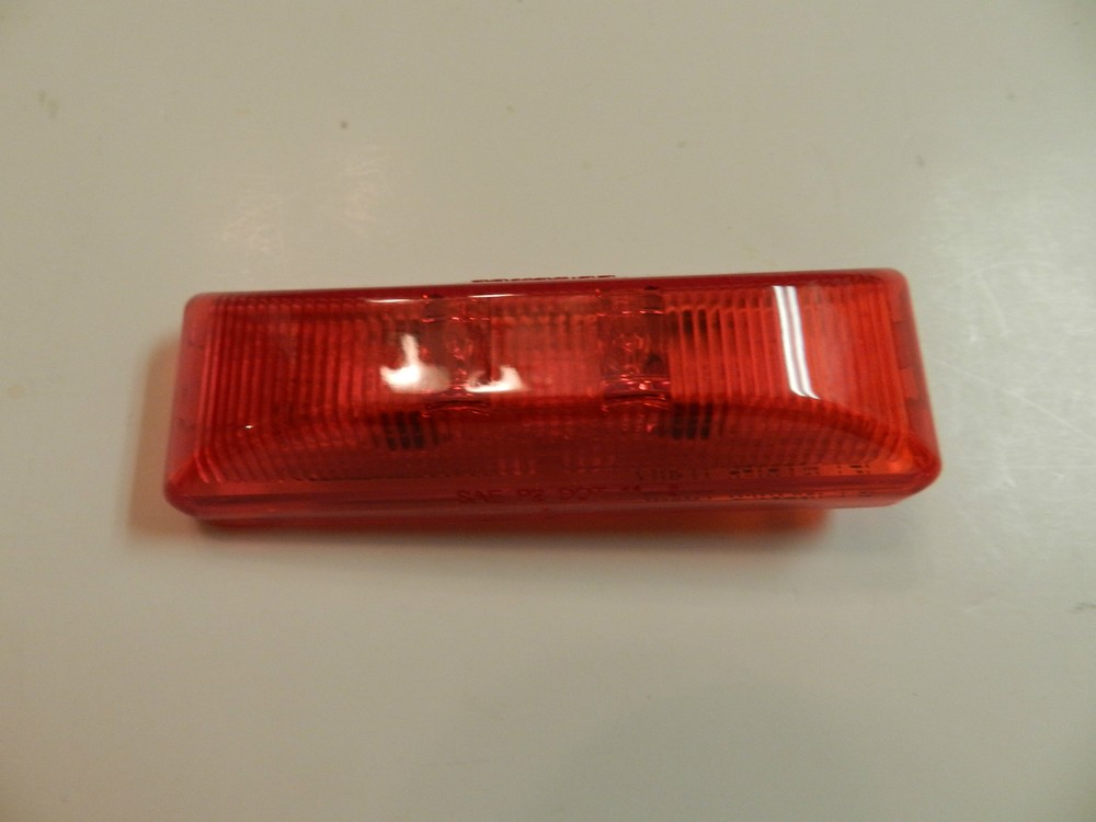 (2) LED Lights 1x4 Surface mount w/base RED Clearance Marker trailer Optronics
