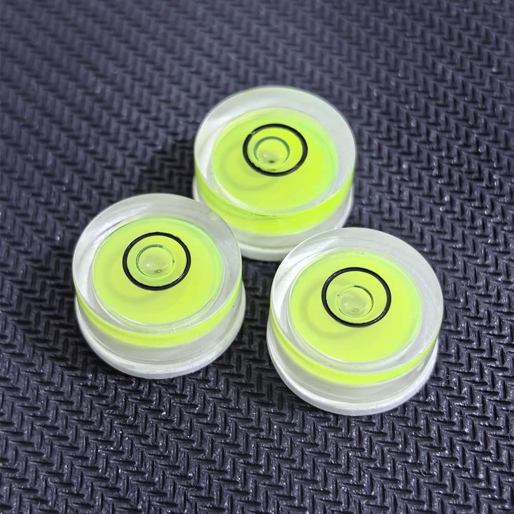 5Pcs Small Circular Bubble Levels with Double Sided Adhesive Bottom Mini Litt...