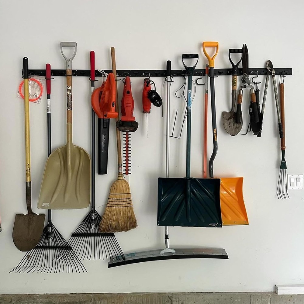 64'' Adjustable Garden Tool Organizer Garage Storage System W/ Hooks Wall Mount