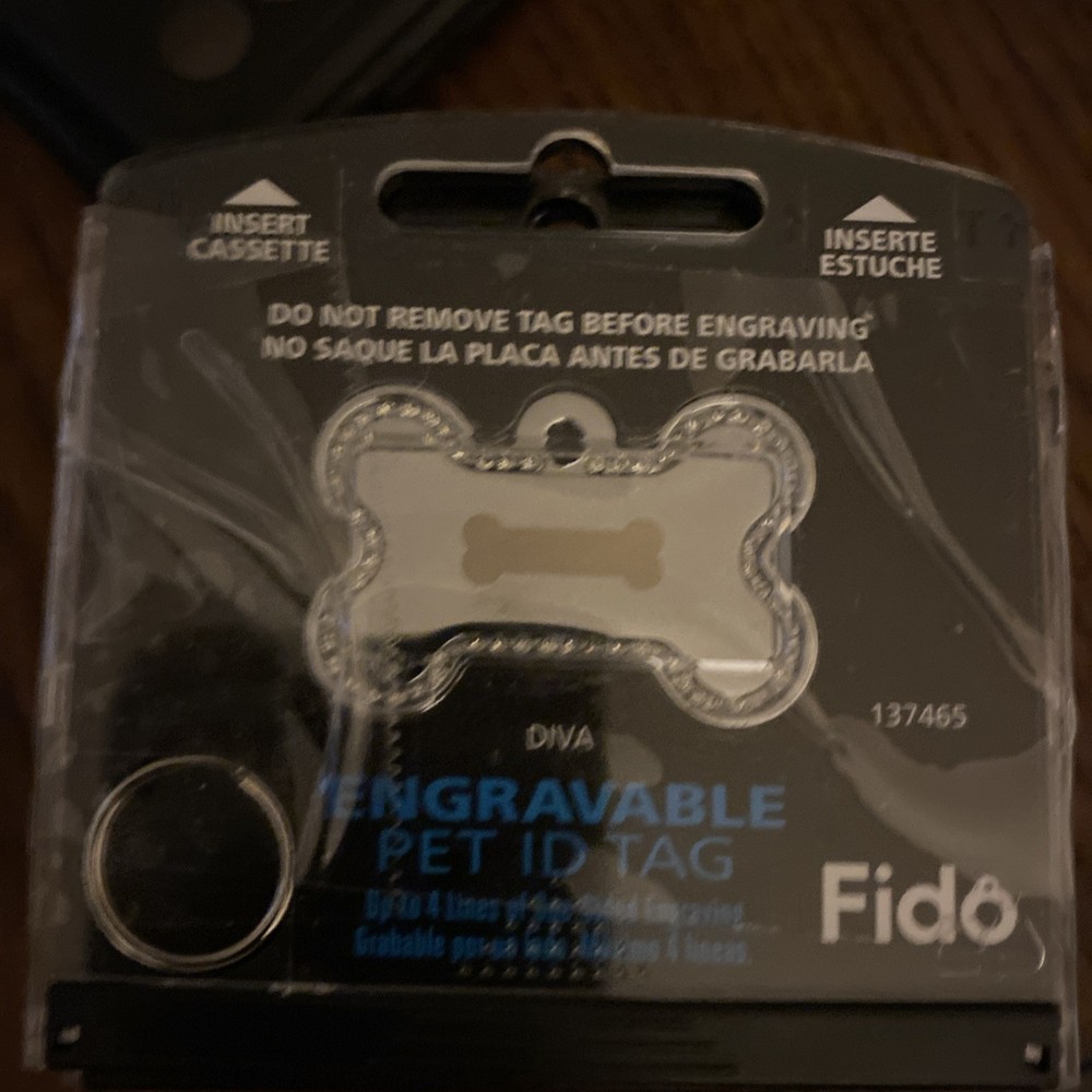 Fido Engrave Pet ID Tag Diva Bone