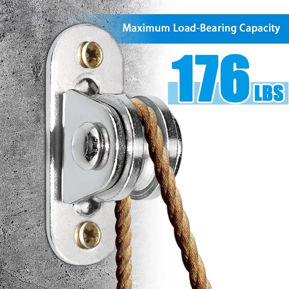 Small Pulley Block Silent Pulley Wheel Heavy Duty Fixed Pullies Loading 176 l...
