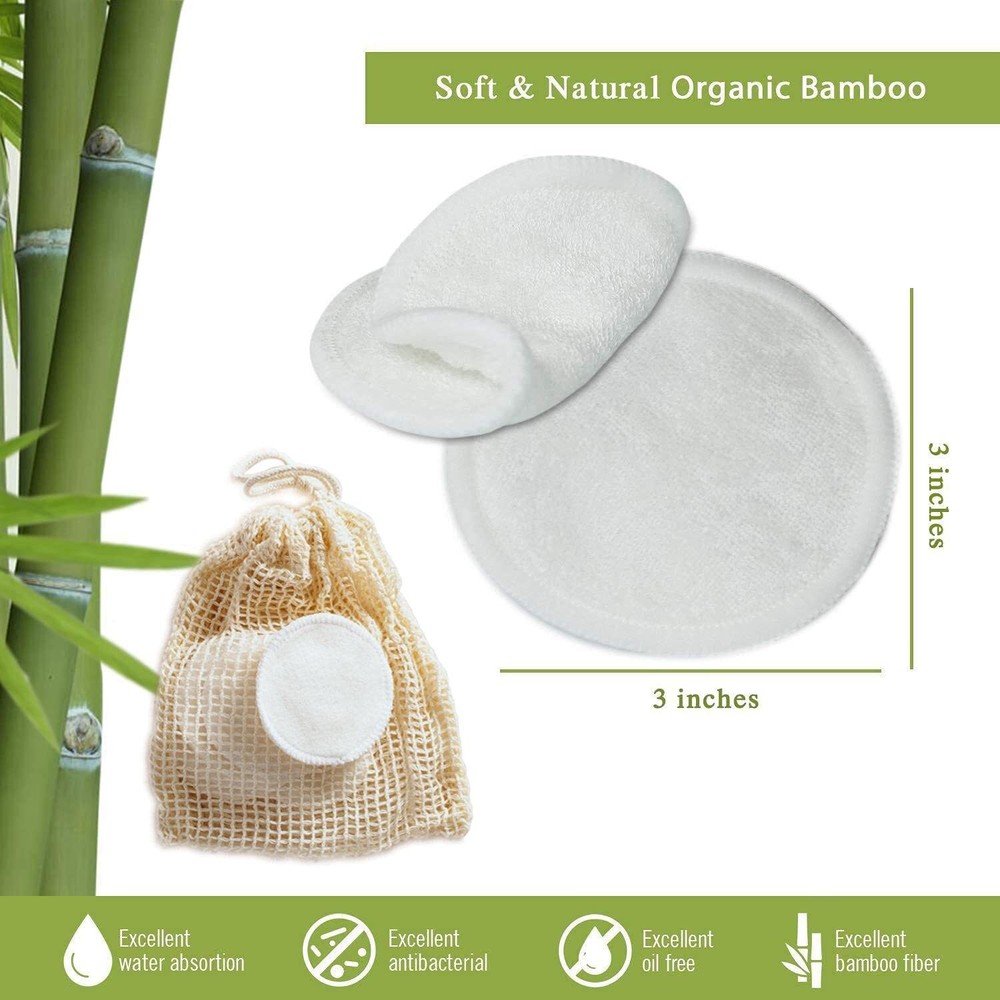 Miw Piw Reusable Cotton 12 Pads Face Pack Washable Makeup Remover