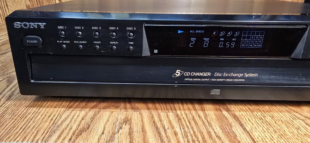 Vintage 2006 Sony CDP-CE375 5 Disc Changer CD Player Tested Working Condition