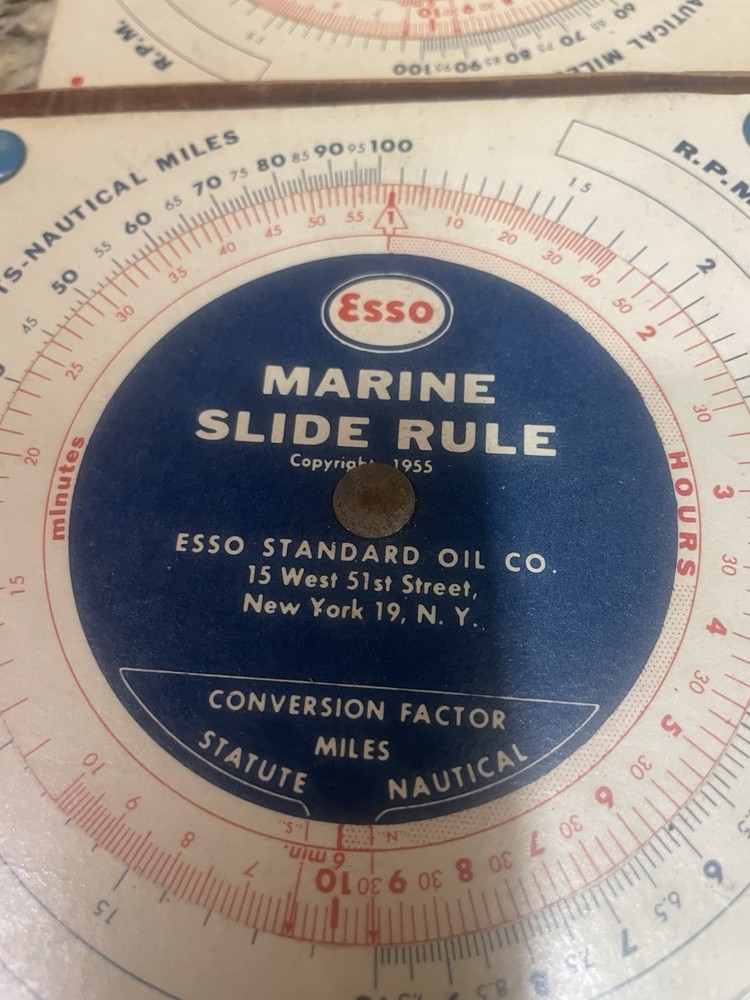 3 ESSO Marine Nautical Vintage Slide Rules