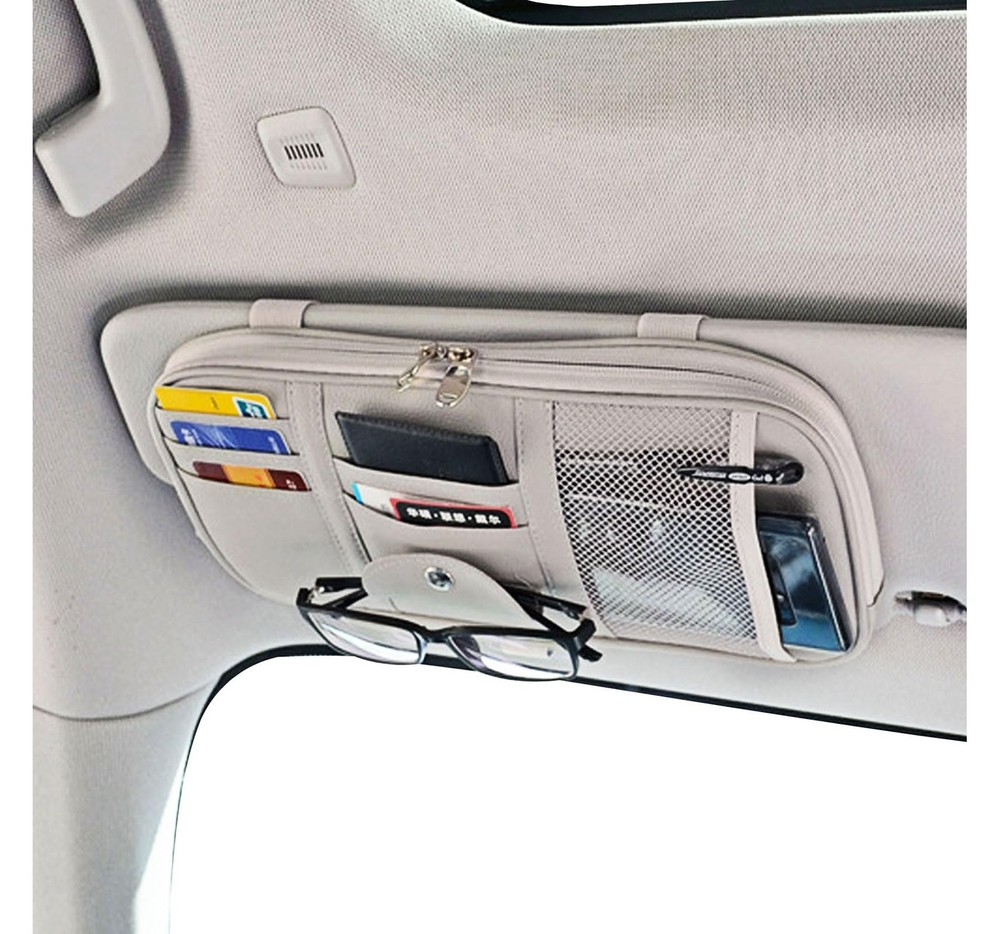 Da by Car Sun Visor Organizer, Multi-Pocket Visor Organizer Storage Pouch for