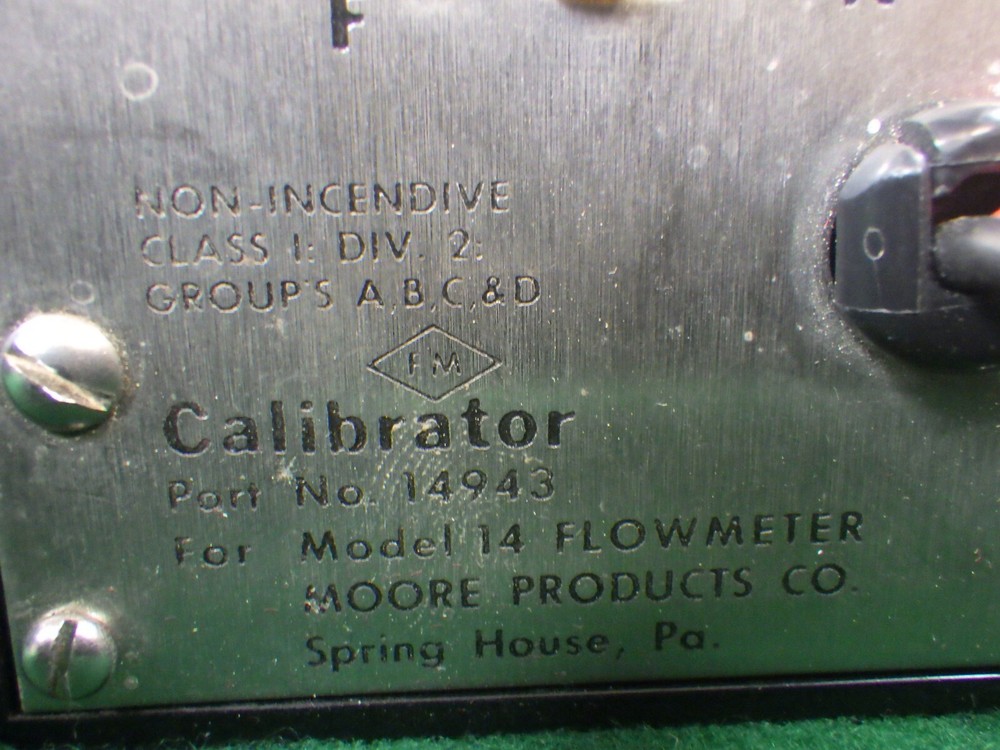 Vintage Moore 14943 Calibrator for Model 14 Flowmeter with Case and Instructions