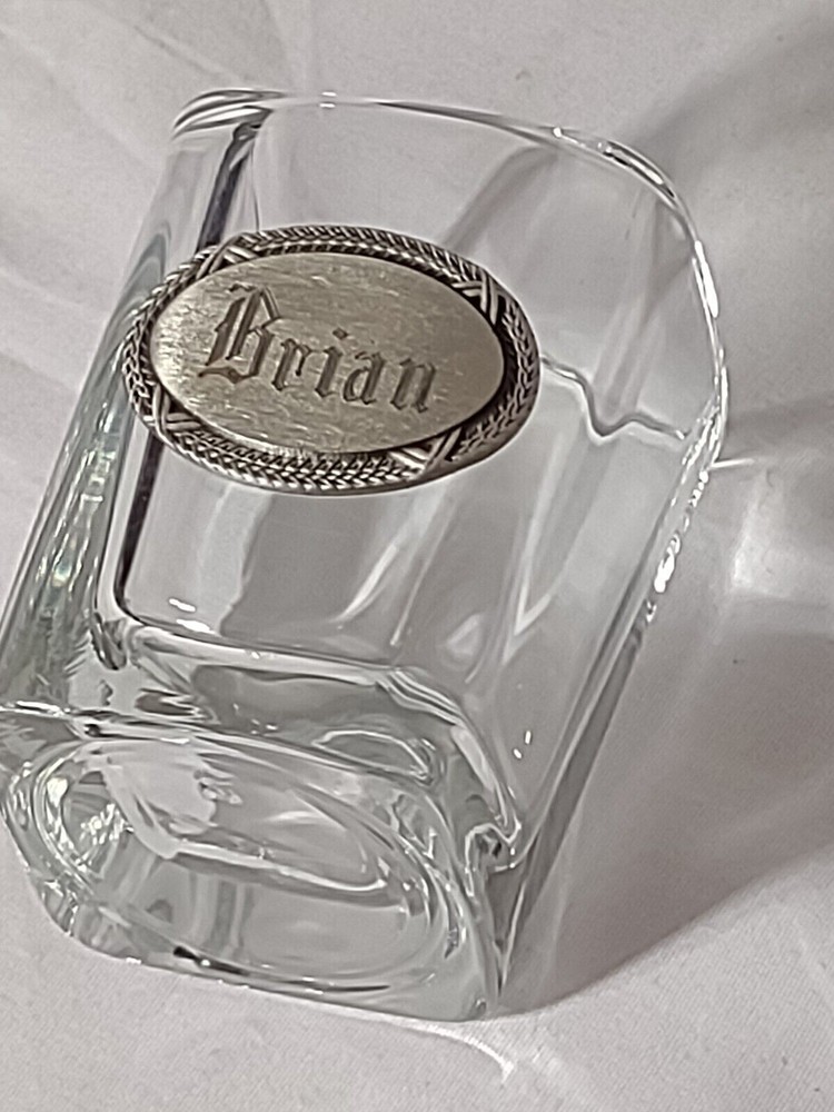 Brian Things Remembered Personalized Shot Glass Pewter Label