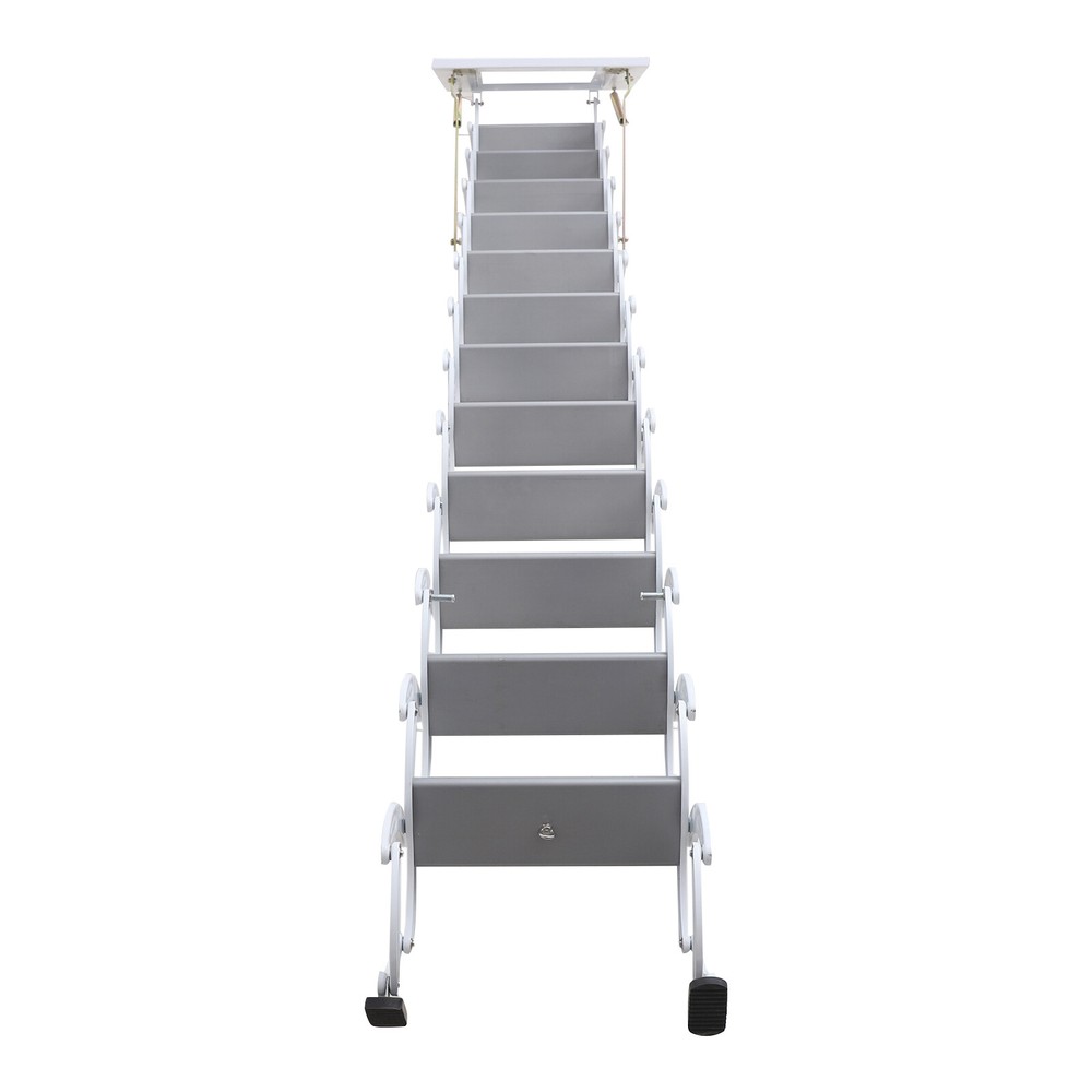 Attic Steps Pull Down 12 Steps Attic Stairs Alloy Attic Access Ladder 882lb