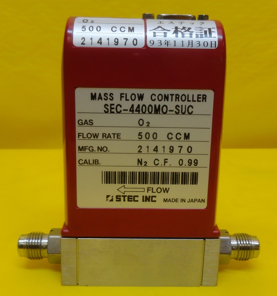 STEC SEC-4400MO-SUC Mass Flow Controller MFC SEC-4400 500 CCM O2 Used Working