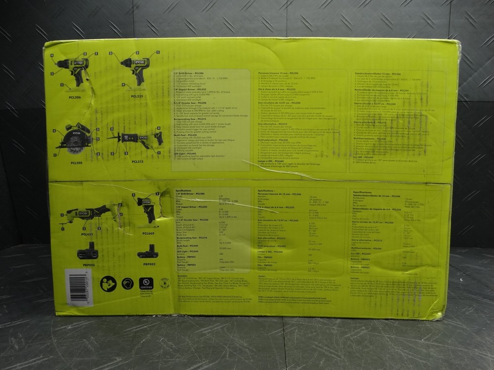 RYOBI ONE+ 18V Cordless 6-Tool Combo Kit