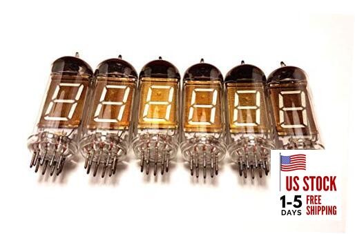 IV-12 Large Vfd 7-Segment Clock Tubes 6pcs