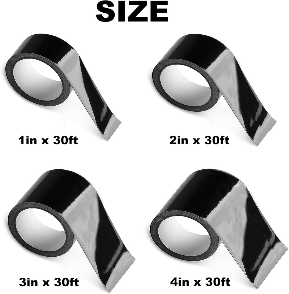 Gloss Black Vinyl Wrap Kit, 1"x30ft with Tools