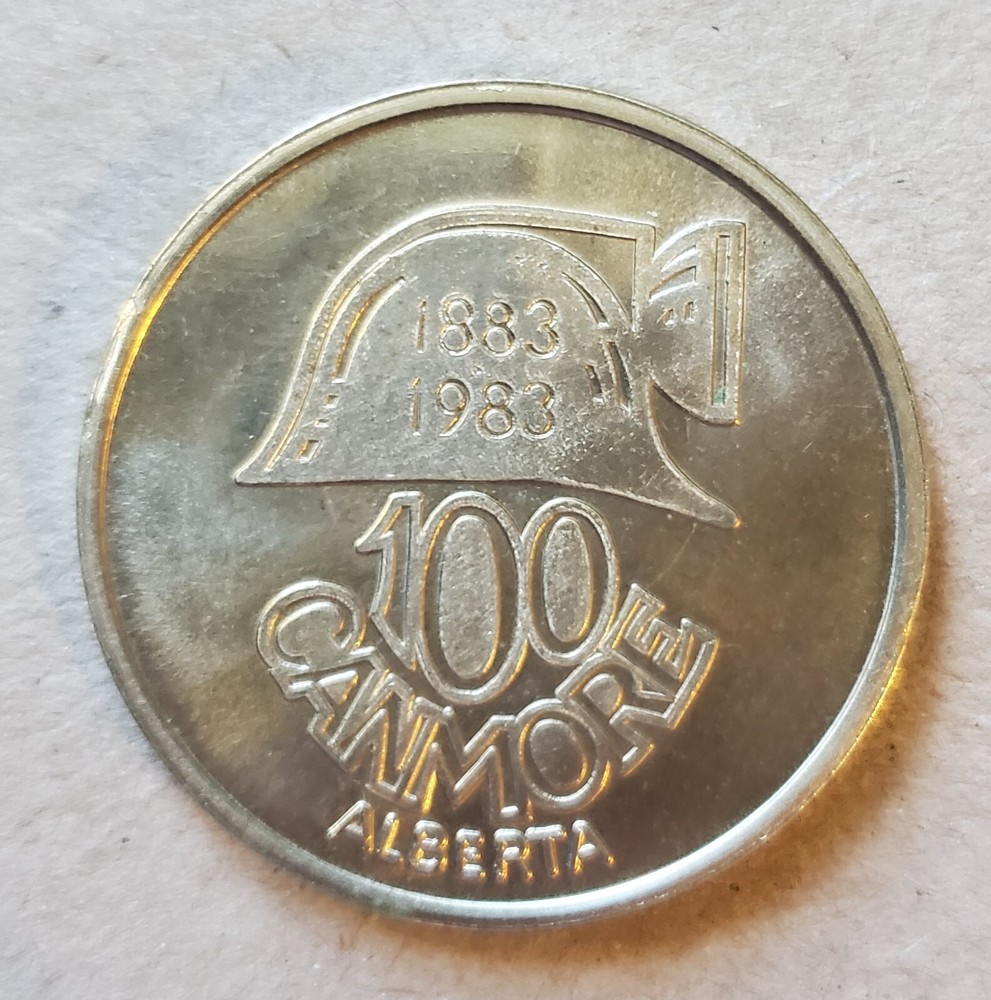 1983 Canmore Alberta Canada - Three Sisters Mountains Centennial Medallion Medal